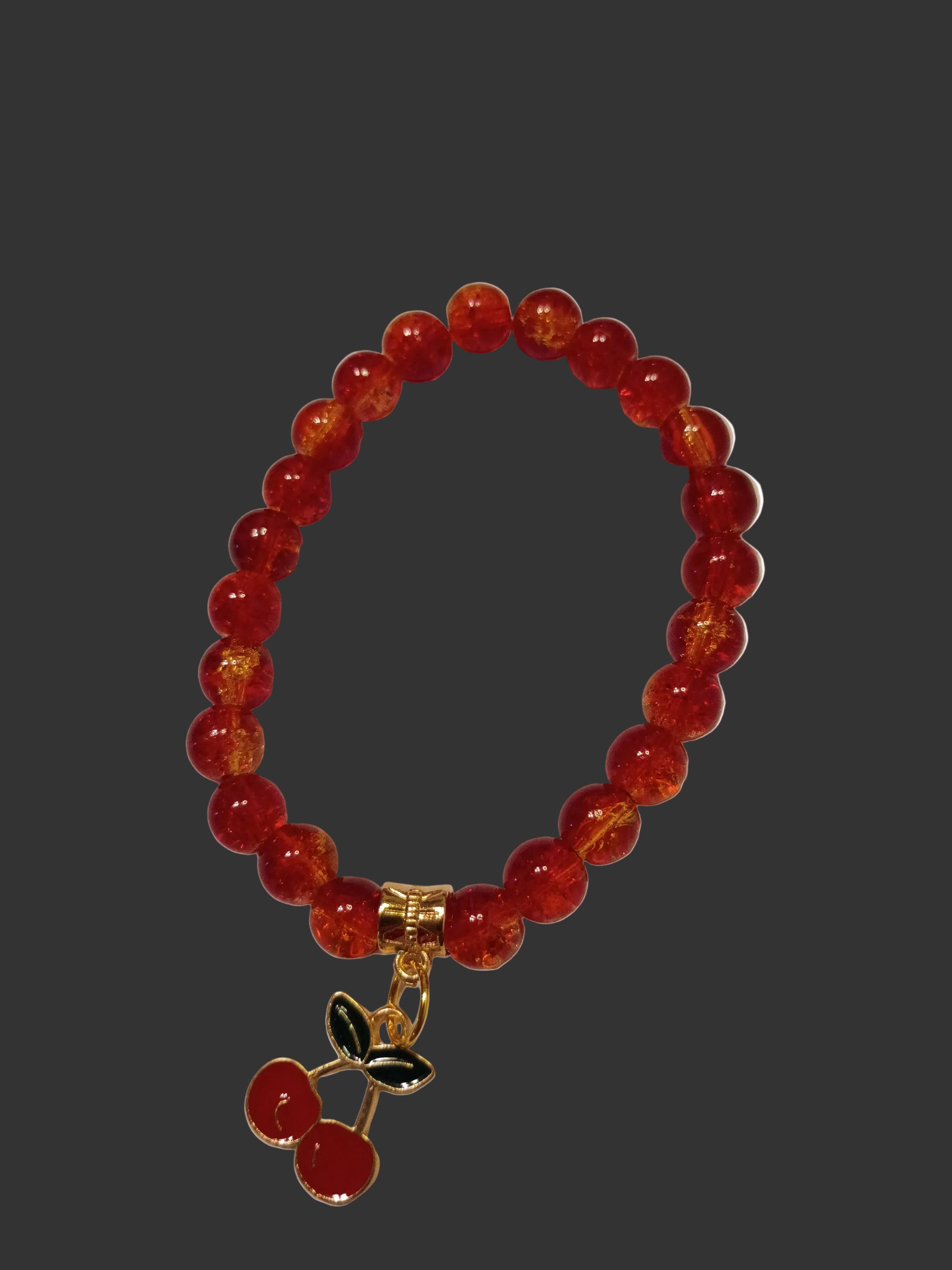 Crackle Glass Bead Bracelet