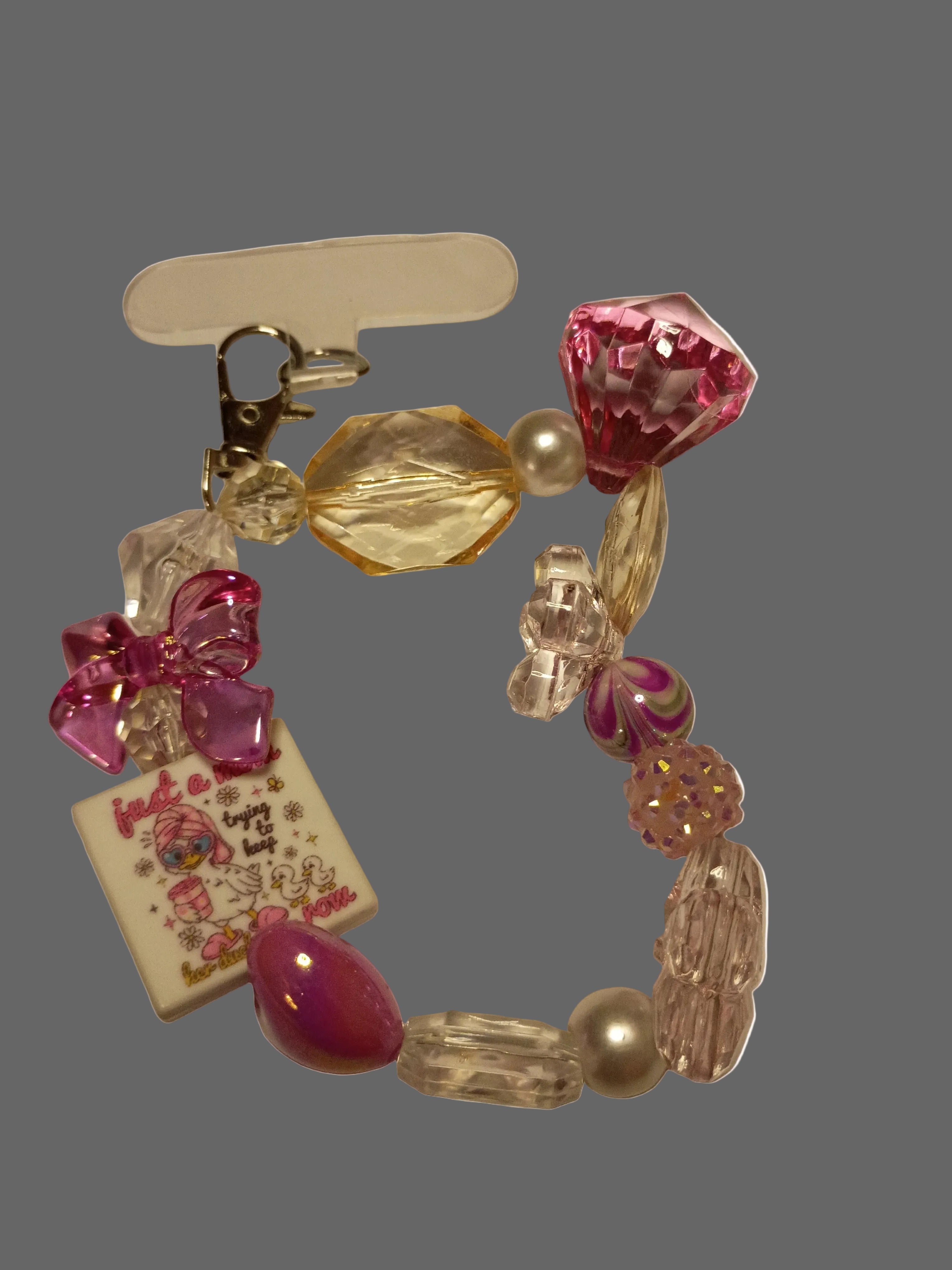 Beaded phone charm